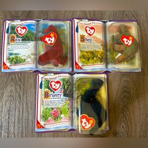 McDonald’s TY Teenie Beanie Babies Dinosaur Trio, 2000